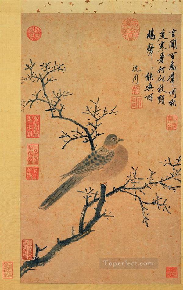 turtledove calling for rain old China ink Oil Paintings